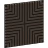 Mexen Linea 02 akustinė sieninė plokštė 60 x 60 cm (4 vnt.), 9 mm veltinis, techninis faneras, Mocca ąžuolas