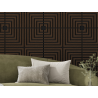Mexen Linea 02 akustinė sieninė plokštė 60 x 60 cm (4 vnt.), 9 mm veltinis, techninis faneras, Mocca ąžuolas