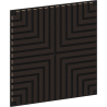 Mexen Linea 02 garsinis sieninis skydas 60 x 60 cm (4vnt.), veltinis 9 mm, techninė fanera, Juodasis Ąžuolas