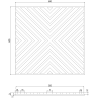 Mexen Linea 01 sienų akustinis skydelis 60 x 60 cm (4 vnt.), 9 mm veltinis, techninis fanera, Mocca Ąžuolas