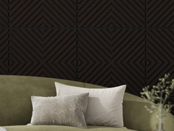 Mexen Linea 01 akustinė sienų plokštė 60 x 60 cm (4vnt.), veltinis 9 mm, techninė fanera, Juodoji Ąžuolo