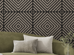 Mexen Linea 03 akustinė sieninė plokštė 60 x 60 cm (4vnt.), veltinys 9 mm, techninis faneruotas, Pilka Ąžuolas