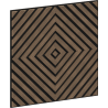 Mexen Linea 03 akustinė sienų plokštė 60 x 60 cm (4vnt.), veltinis 9 mm, techninis fanera, Tamsus Riešutas