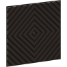 Mexen Linea 03 akustinis sieninis skydelis 60 x 60 cm (4vnt.), 9 mm veltinis, techninis lukštas, Juodas Ąžuolas