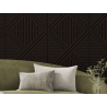 Mexen Linea 05 akustinė sieninė plokštė 60 x 60 cm (4 vnt.), veltinis 9 mm, techninė fanera, Juodas ąžuolas