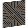Mexen Linea 06 akustinis sieninis skydas 60 x 60 cm (4 vnt.), 9 mm veltinis, techninė fanera, Pilka Ąžuolas
