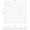 Mexen Linea 06 akustinis sieninis skydas 60 x 60 cm (4 vnt.), 9 mm veltinis, techninė fanera, Pilka Ąžuolas