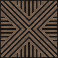 Mexen Linea 06 akustinė sienų plokštė 60 x 60 cm (4 vnt.), veltinis 9 mm, techninis faneris, Tamsus Riešutas