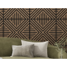 Mexen Linea 06 akustinė sienų plokštė 60 x 60 cm (4 vnt.), veltinis 9 mm, techninis faneris, Tamsus Riešutas