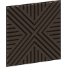 Mexen Linea 06 sieninė akustinė plokštė 60 x 60 cm (4 vnt.), 9 mm veltinis, techninis faneros dekoras, Mocca ąžuolas