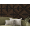 Mexen Linea 06 sieninė akustinė plokštė 60 x 60 cm (4 vnt.), 9 mm veltinis, techninis faneros dekoras, Mocca ąžuolas