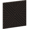 Mexen Linea 06 akustinė sieninė plokštė 60 x 60 cm (4 vienetai), 9 mm veltinis, techninis faneros, Juodasis Ąžuolas