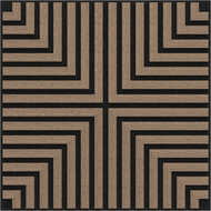Mexen Linea 02 garsinė sieninė plokštė 60 x 60 cm (4 vnt.), veltinis 9 mm, techninis fanera, Šviesus riešutas