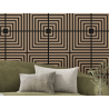 Mexen Linea 02 garsinė sieninė plokštė 60 x 60 cm (4 vnt.), veltinis 9 mm, techninis fanera, Šviesus riešutas
