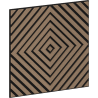 Mexen Linea 03 sieninė akustinė plokštė 60 x 60 cm (4vnt.), 9 mm veltinis, techninis fanera, Šviesus Riešutas