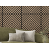 Mexen Linea 03 sieninė akustinė plokštė 60 x 60 cm (4vnt.), 9 mm veltinis, techninis fanera, Šviesus Riešutas