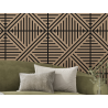 Mexen Linea 05 akustinis sienos panelis 60 x 60 cm (4 vnt.), veltinis 9 mm, techninis faneris, Šviesus Riešutas
