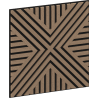 Mexen Linea 06 akustinė sieninė plokštė 60 x 60 cm (4 vnt.), 9 mm veltinis, techninis fanera, Šviesus Riešutas