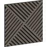 Mexen Linea 08 akustinė sieninė plokštė 60 x 60 cm (4 vnt.), 9 mm veltinis, techninis faneris, Pilkas Ąžuolas