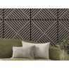Mexen Linea 08 akustinė sieninė plokštė 60 x 60 cm (4 vnt.), 9 mm veltinis, techninis faneris, Pilkas Ąžuolas