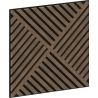 Mexen Linea 08 akustinė sienų plokštė 60 x 60 cm (4 vnt.), 9 mm veltinis, techninis fanera, Tamsus Riešutas
