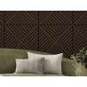 Mexen Linea 08 akustinė sieninė plokštė 60 x 60 cm (4 vnt.), veltinis 9 mm, techninis faneruotas paviršius, Mocca ąžuolas