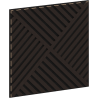 Mexen Linea 08 akustinis sienų skydelis 60 x 60 cm (4 vnt.), veltinis 9 mm, techninis fanera, Juodas Ąžuolas