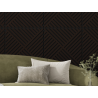 Mexen Linea 08 akustinis sienų skydelis 60 x 60 cm (4 vnt.), veltinis 9 mm, techninis fanera, Juodas Ąžuolas
