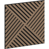 Mexen Linea 08 akustinis sieninis skydas 60 x 60 cm (4 vnt.), 9 mm veltinis, techninis fanera, Šviesus Riešutas