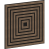 Mexen Linea 13 akustinė sienų plokštė 60 x 60 cm (4 vnt.), 9 mm veltinis, techninis faneras, tamsus riešutas