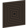 Mexen Linea 13 akustinė sieninė plokštė 60 x 60 cm (4 vnt.), 9 mm veltinis, techninis fanéra, Mocca ąžuolas