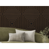 Mexen Linea 13 akustinė sieninė plokštė 60 x 60 cm (4 vnt.), 9 mm veltinis, techninis fanéra, Mocca ąžuolas