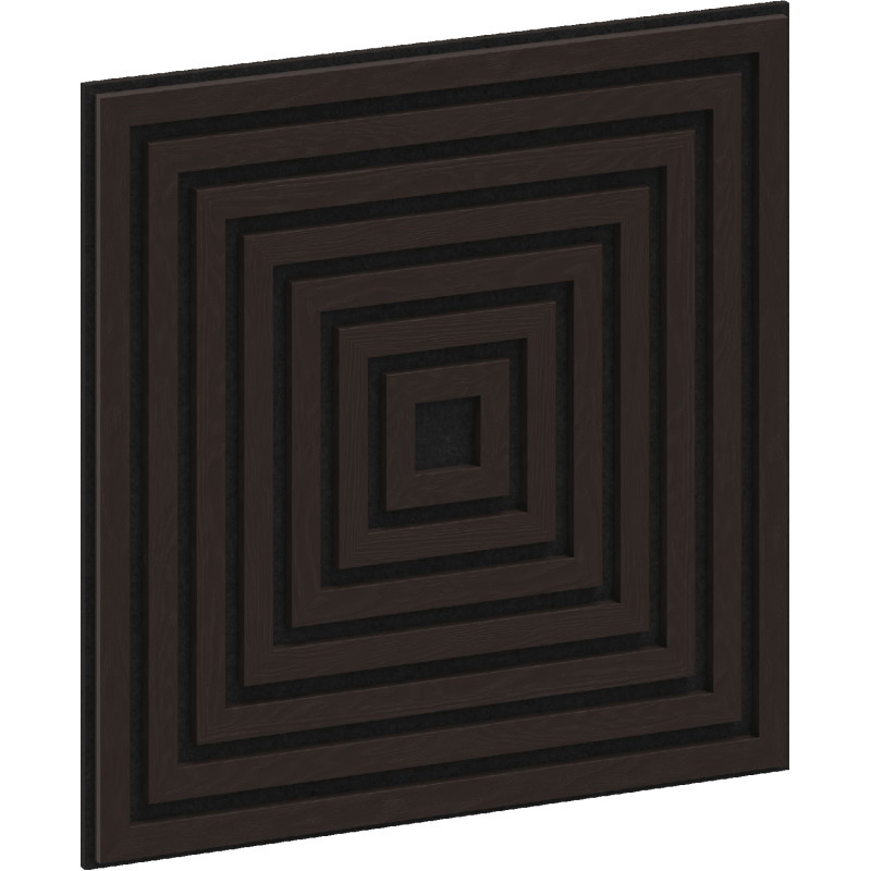 Mexen Linea 13 akustinė sieninė plokštė 60 x 60 cm (4vnt.), veltinis 9 mm, techninis fanera, Juodas Ąžuolas