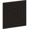 Mexen Linea 13 akustinė sieninė plokštė 60 x 60 cm (4vnt.), veltinis 9 mm, techninis fanera, Juodas Ąžuolas
