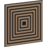 Mexen Linea 13 sieninis akustinis skydas 60 x 60 cm (4vnt.), 9 mm veltinis, techninė fanera, Šviesus Riešutas