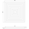 Mexen Linea 13 sieninis akustinis skydas 60 x 60 cm (4vnt.), 9 mm veltinis, techninė fanera, Šviesus Riešutas