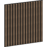 Mexen Linea 15 akustinė sienų plokštė 60 x 60 cm (4vnt.), veltinis 9 mm, techninė fanera, Tamsus Riešutas