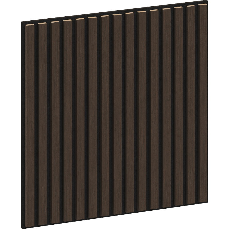 Mexen Linea 15 sieninė akustinė plokštė 60 x 60 cm (4 vnt.), 9 mm veltinis, techninis faneras, Mocca ąžuolas