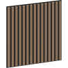 Mexen Linea 15 akustinė sieninė plokštė 60 x 60 cm (4 vnt.), 9 mm veltinis, techninis faneros lukštas, Šviesus Riešutas