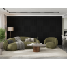 Mexen Linea 15 akustinė sieninė plokštė 60 x 60 cm (4 vnt.), veltinis 9 mm, techninis faneruotas, Juodas Matinis