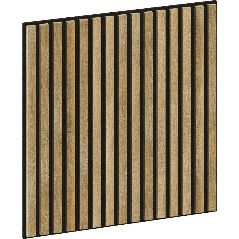 Mexen Linea 15 akustinė sieninė plokštė 60 x 60 cm (4 vnt.), 9 mm veltinis, techninė fanera, Medaus Ąžuolas