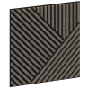 Mexen Linea 25 sieninė akustinė plokštė 60 x 60 cm (4 vnt.), 9 mm veltinis, techninis fanera, Pilkas Ąžuolas