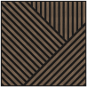 Mexen Linea 25 akustinė sienų plokštė 60 x 60 cm (4 vnt.), 9 mm veltinis, techninis faneravimas, Tamsus Riešutas