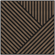 Mexen Linea 25 akustinė sienų plokštė 60 x 60 cm (4 vnt.), 9 mm veltinis, techninis faneravimas, Tamsus Riešutas