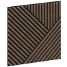 Mexen Linea 25 akustinė sienų plokštė 60 x 60 cm (4 vnt.), 9 mm veltinis, techninis faneravimas, Tamsus Riešutas