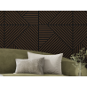 Mexen Linea 25 akustinės sienų plokštės 60 x 60 cm (4 vnt.), veltinis 9 mm, techninis faneras, Mocca Ąžuolas