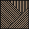Mexen Linea 25 akustinė sieninė plokštė 60 x 60 cm (4 vnt.), 9 mm veltinis, techninis fanerio fanera, šviesus riešutas