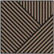 Mexen Linea 25 akustinė sieninė plokštė 60 x 60 cm (4 vnt.), 9 mm veltinis, techninis fanerio fanera, šviesus riešutas