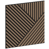 Mexen Linea 25 akustinė sieninė plokštė 60 x 60 cm (4 vnt.), 9 mm veltinis, techninis fanerio fanera, šviesus riešutas