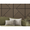Mexen Linea 25 akustinė sieninė plokštė 60 x 60 cm (4 vnt.), 9 mm veltinis, techninis fanerio fanera, šviesus riešutas